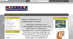 Desktop Screenshot of helium-luftballongas-shop.de